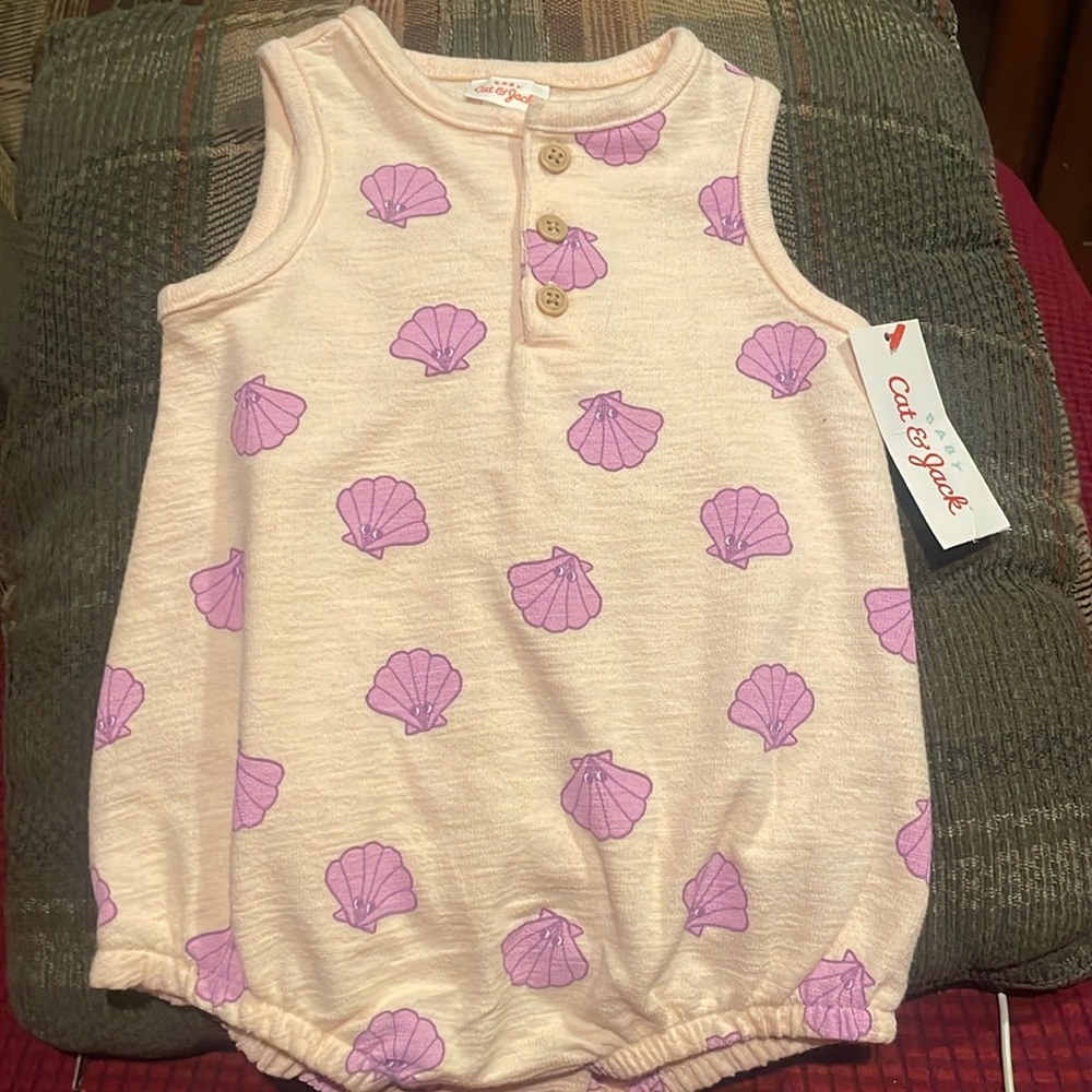 Cat and Jack Baby Shell Romper